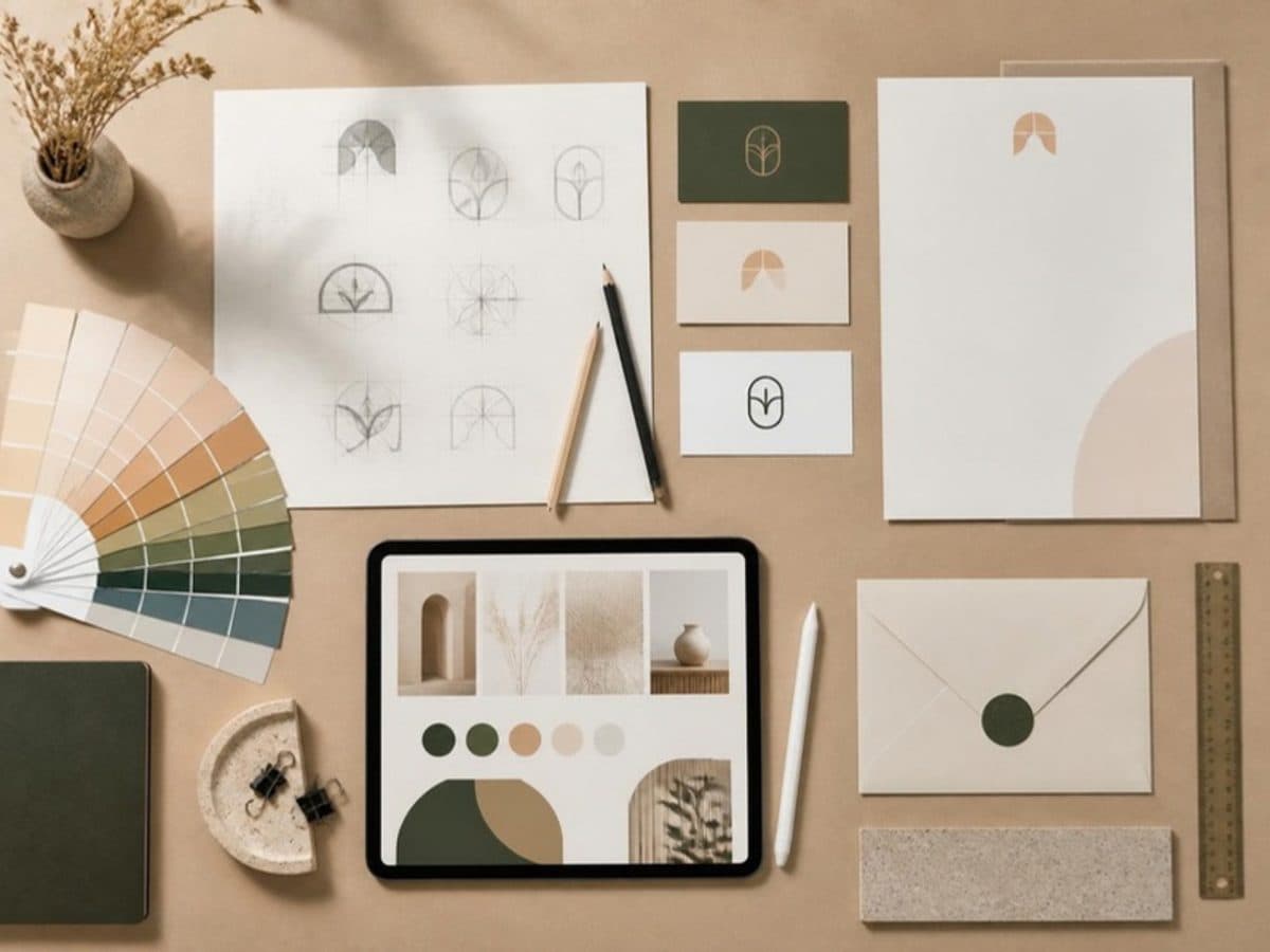 Brand & Graphic Design — illustrative workspace