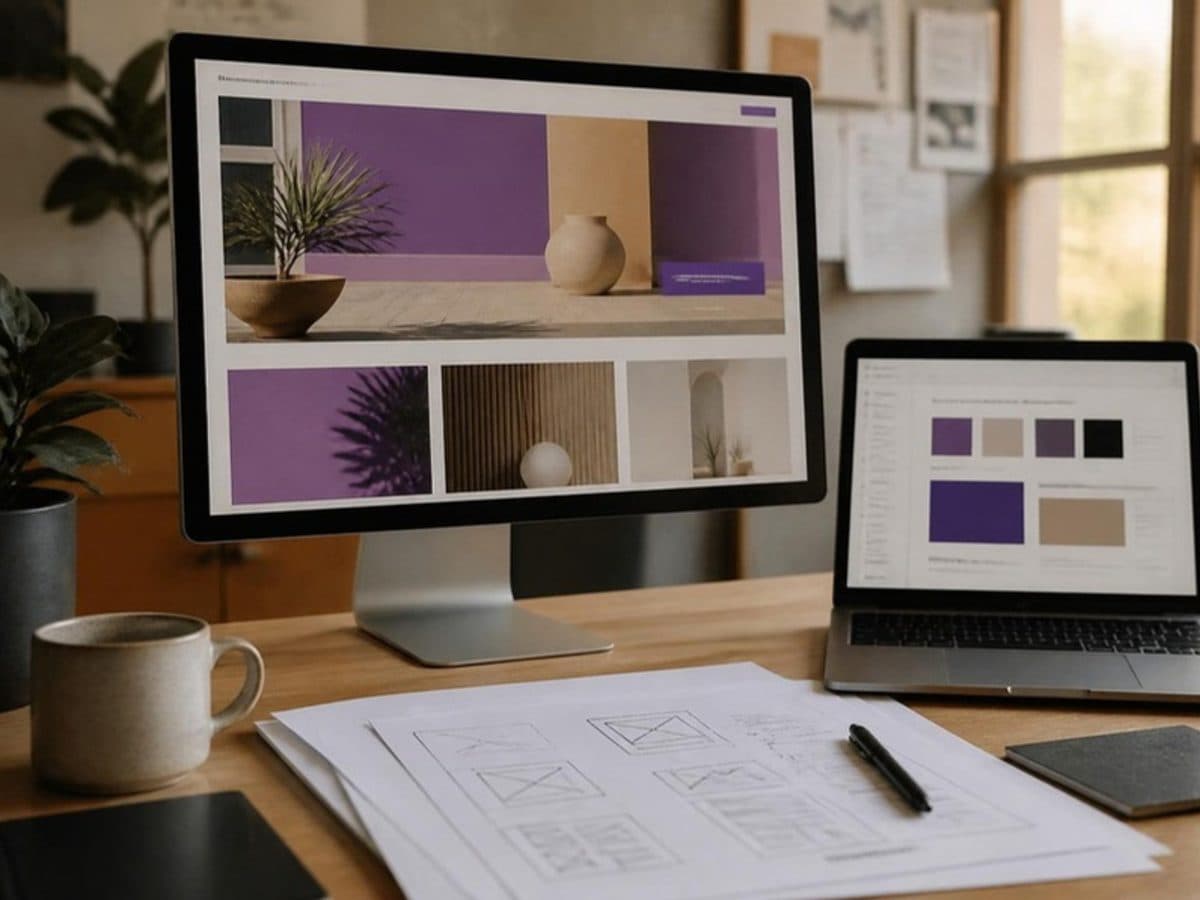Web Design & Development — illustrative workspace