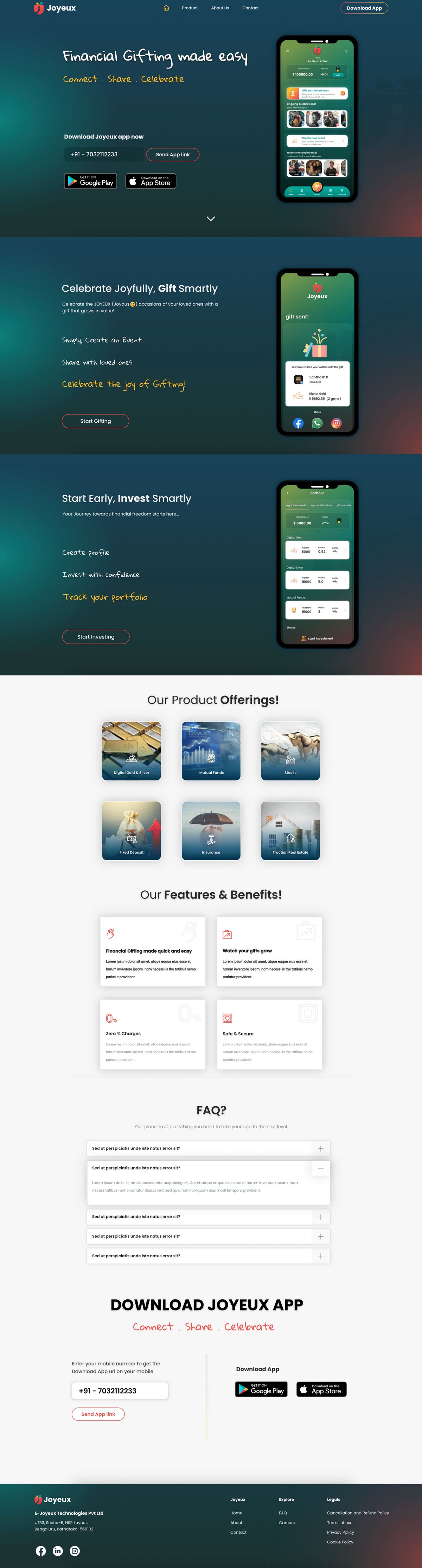 Joyeux — full homepage