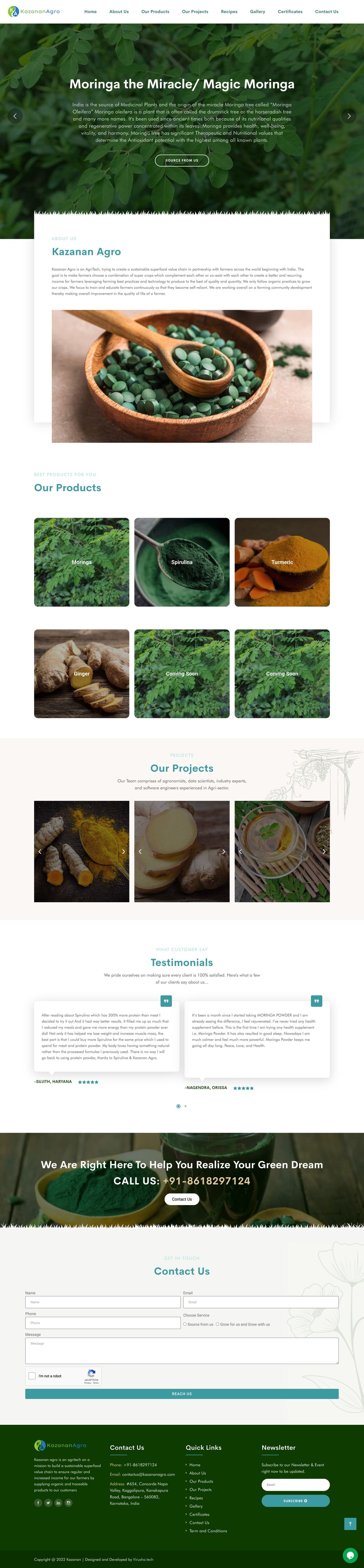 Kazanan Agro — full homepage